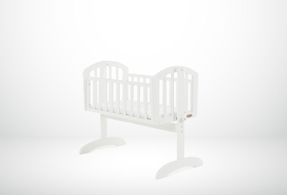 Sophie Swinging Crib Mattress Taupe Grey Obaby